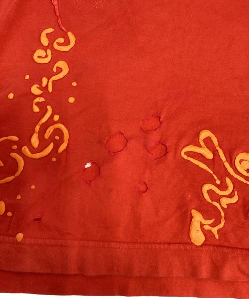 COMME des GARCONS HOMME（コムデギャルソン オム）COMME des GARCONS HOMME (コムデギャルソン オム) 発泡プリントダメージL/Sカットソー レッド サイズ:表記なしの古着・服飾アイテム