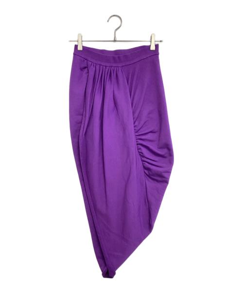 DRIES VAN NOTEN（ドリスヴァンノッテン）DRIES VAN NOTEN (ドリスヴァンノッテン) 変形捩れスカート パープル サイズ:Smallの古着・服飾アイテム