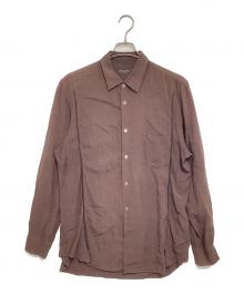 COMME des GARCONS HOMME PLUS（コムデギャルソンオムプリュス）の古着「パイピングレーヨンシャツ」｜ブラウン