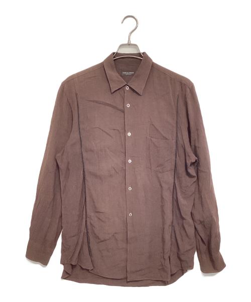COMME des GARCONS HOMME PLUS（コムデギャルソンオムプリュス）COMME des GARCONS HOMME PLUS (コムデギャルソンオムプリュス) パイピングレーヨンシャツ ブラウン サイズ:不明の古着・服飾アイテム