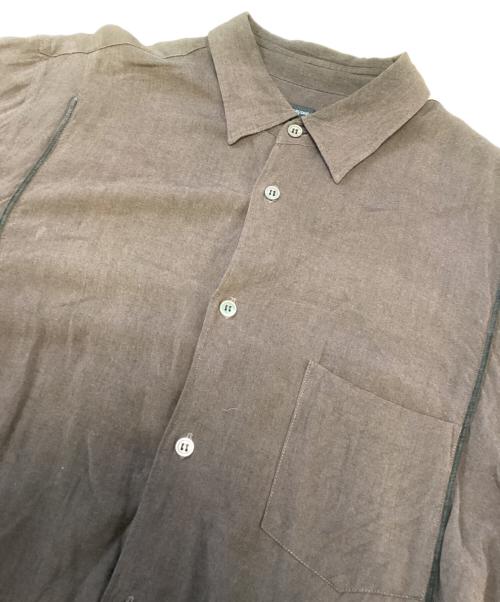 COMME des GARCONS HOMME PLUS（コムデギャルソンオムプリュス）COMME des GARCONS HOMME PLUS (コムデギャルソンオムプリュス) パイピングレーヨンシャツ ブラウン サイズ:不明の古着・服飾アイテム