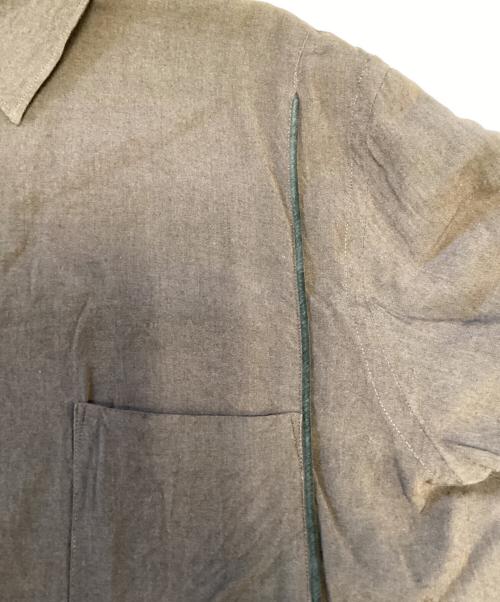 COMME des GARCONS HOMME PLUS（コムデギャルソンオムプリュス）COMME des GARCONS HOMME PLUS (コムデギャルソンオムプリュス) パイピングレーヨンシャツ ブラウン サイズ:不明の古着・服飾アイテム