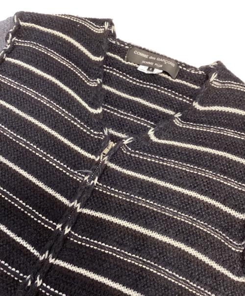 COMME des GARCONS HOMME PLUS（コムデギャルソンオムプリュス）COMME des GARCONS HOMME PLUS (コムデギャルソンオムプリュス) インサイドアウトジップニットカーディガン ネイビー サイズ:Sの古着・服飾アイテム