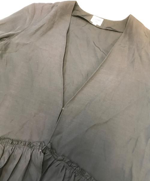 Jean Paul Gaultier FEMME（ジャンポールゴルチエ フェム）Jean Paul Gaultier FEMME (ジャンポールゴルチエ フェム) フリルブラウス ネイビー サイズ:40の古着・服飾アイテム