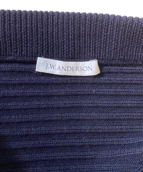 J.W.ANDERSON（ジェイダブリューアンダーソン）J.W.ANDERSON (ジェイダブリューアンダーソン) 変形ウールニットスカート ネイビー サイズ:Ｓの古着・服飾アイテム