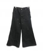 KEISUKE YOSHIDAケイスケヨシダ）の古着「Double Knee Jeans」｜ブラック