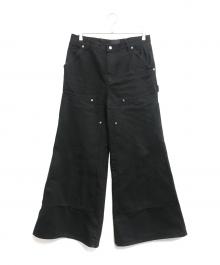 KEISUKE YOSHIDA（ケイスケヨシダ）の古着「Double Knee Jeans」｜ブラック