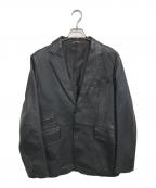 PAUL SMITHポールスミス）の古着「レザーテーラードジャケット」｜ブラック