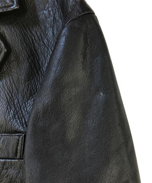 PAUL SMITH（ポールスミス）PAUL SMITH (ポールスミス) レザーテーラードジャケット ブラック サイズ:Lの古着・服飾アイテム