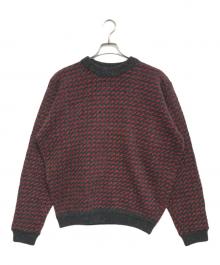 L.L.Bean（エルエルビーン）の古着「バーズアイニット」｜レッド×グレー