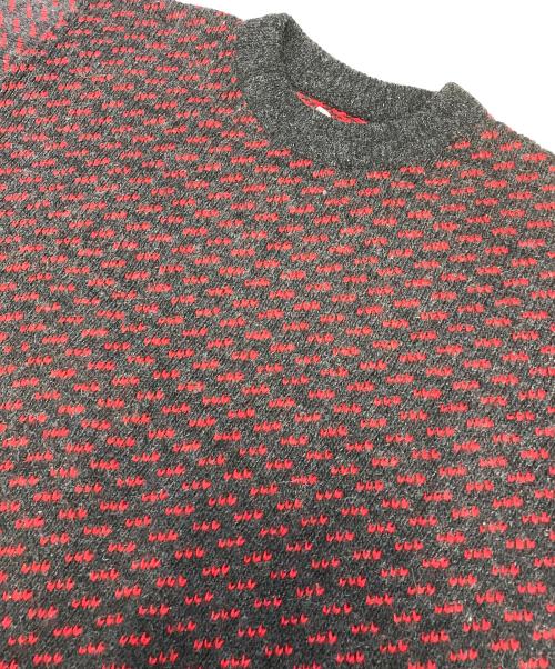 L.L.Bean（エルエルビーン）L.L.Bean (エルエルビーン) バーズアイニット レッド×グレー サイズ:Ｌの古着・服飾アイテム