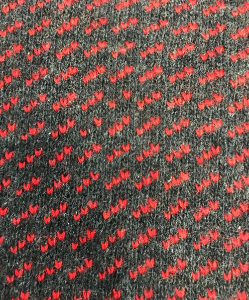 L.L.Bean（エルエルビーン）L.L.Bean (エルエルビーン) バーズアイニット レッド×グレー サイズ:Ｌの古着・服飾アイテム