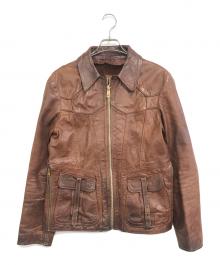 EAST WEST（イーストウェスト）の古着「レザージャケット」｜ブラウン