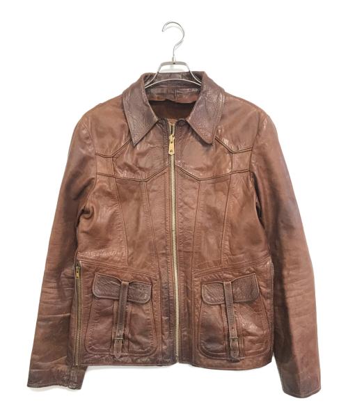 EAST WEST（イーストウェスト）EAST WEST (イーストウェスト) レザージャケット ブラウン サイズ:不明の古着・服飾アイテム