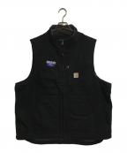 CarHarttカーハート）の古着「ウォッシュドダックワークベスト」｜ブラック