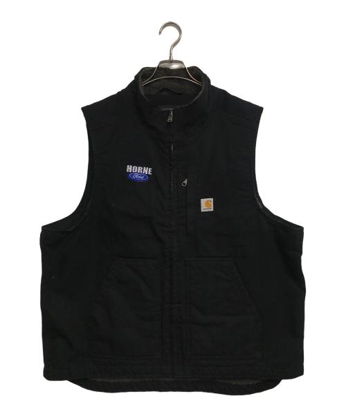 CarHartt（カーハート）CarHartt (カーハート) ウォッシュドダックワークベスト ブラック サイズ:XLの古着・服飾アイテム