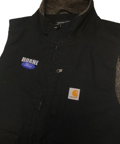 CarHartt（カーハート）CarHartt (カーハート) ウォッシュドダックワークベスト ブラック サイズ:XLの古着・服飾アイテム