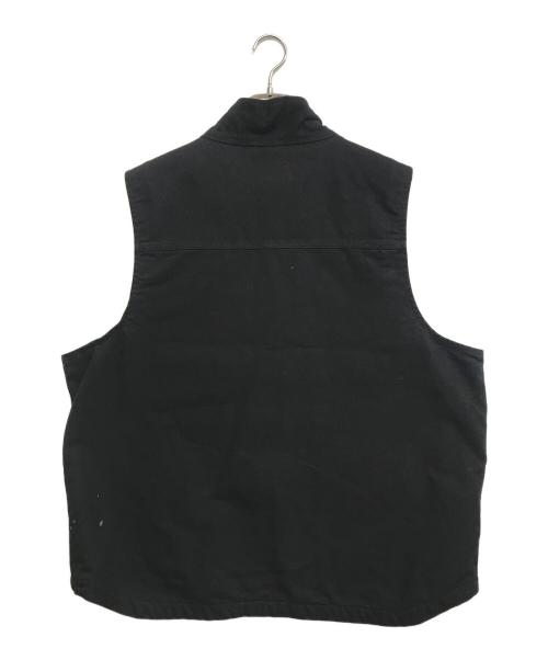 CarHartt（カーハート）CarHartt (カーハート) ウォッシュドダックワークベスト ブラック サイズ:XLの古着・服飾アイテム