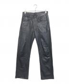 Y's for menワイズフォーメン）の古着「レザーパンツ」｜ブラック