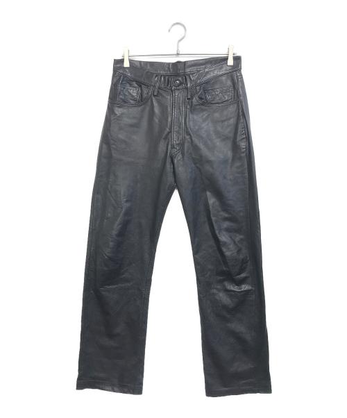 Y's for men（ワイズフォーメン）Y's for men (ワイズフォーメン) レザーパンツ ブラック サイズ:2の古着・服飾アイテム