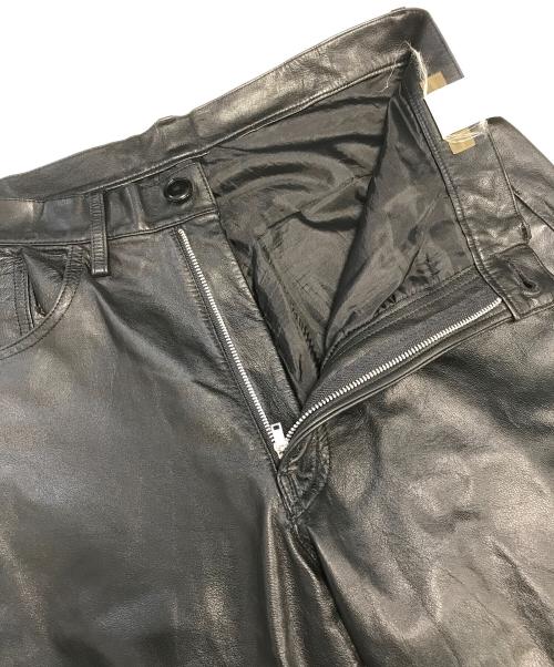 Y's for men（ワイズフォーメン）Y's for men (ワイズフォーメン) レザーパンツ ブラック サイズ:2の古着・服飾アイテム