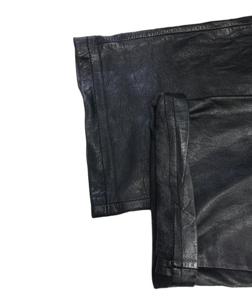 Y's for men（ワイズフォーメン）Y's for men (ワイズフォーメン) レザーパンツ ブラック サイズ:2の古着・服飾アイテム