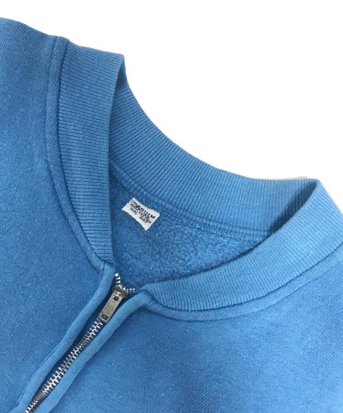 VINTAGE（ヴィンテージ）VINTAGE (ヴィンテージ) 半袖ハーフジップスウェット スカイブルー サイズ:MEDIUMの古着・服飾アイテム