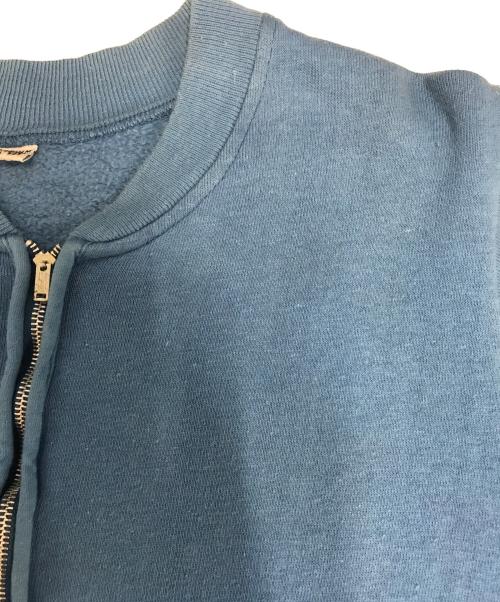 VINTAGE（ヴィンテージ）VINTAGE (ヴィンテージ) 半袖ハーフジップスウェット スカイブルー サイズ:MEDIUMの古着・服飾アイテム