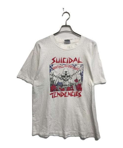 バンドTシャツ（バンドTシャツ）バンドTシャツ (バンドTシャツ) 90s Suicidal Tendencies(スイサイダル・テンデンシーズ)バンドTシャツ ホワイト サイズ:Lの古着・服飾アイテム