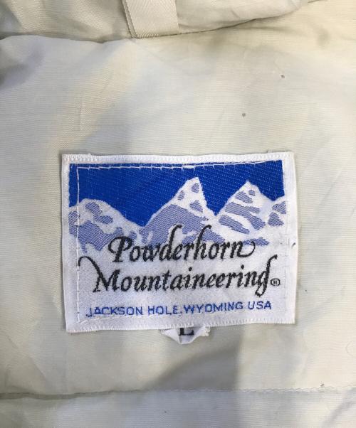 Powderhorn Mountaineering（パウダーホーン マウンテニアリング）Powderhorn Mountaineering (パウダーホーン マウンテニアリング) ダウンジャケット ベージュ×ブルー サイズ:Ｌの古着・服飾アイテム