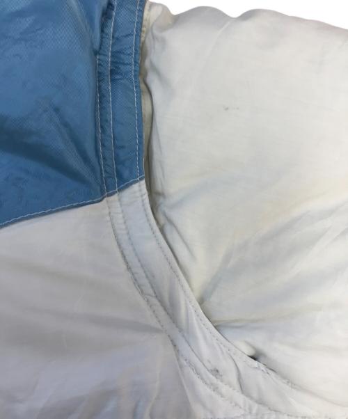 Powderhorn Mountaineering（パウダーホーン マウンテニアリング）Powderhorn Mountaineering (パウダーホーン マウンテニアリング) ダウンジャケット ベージュ×ブルー サイズ:Ｌの古着・服飾アイテム