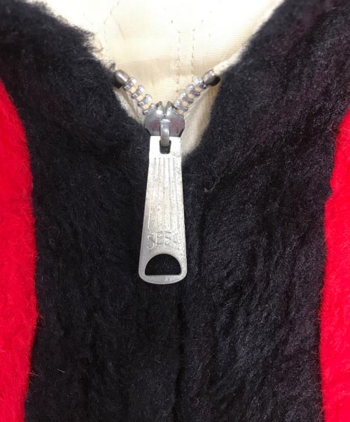 VINTAGE（ヴィンテージ）VINTAGE (ヴィンテージ) ボアパーカー ホワイト×レッド×ブラック サイズ:表記なしの古着・服飾アイテム