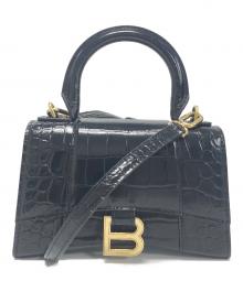 BALENCIAGA（バレンシアガ）の古着「クロコダイル型押し2WAYハンドバッグ」｜ブラック