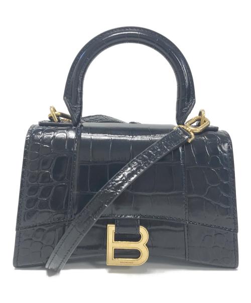 BALENCIAGA（バレンシアガ）BALENCIAGA (バレンシアガ) クロコダイル型押し2WAYハンドバッグ ブラック サイズ:表記なしの古着・服飾アイテム