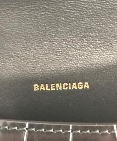 BALENCIAGA（バレンシアガ）BALENCIAGA (バレンシアガ) クロコダイル型押し2WAYハンドバッグ ブラック サイズ:表記なしの古着・服飾アイテム