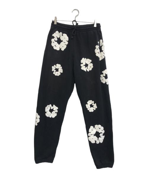 Denim Tears（デニムティアーズ）Denim Tears (デニムティアーズ) Cotton Wreath-print track pants ブラック サイズ:Ｓの古着・服飾アイテム