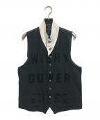 MIHARA YASUHIROミハラヤスヒロ）の古着「アルファベットデザインベスト」｜ブラック