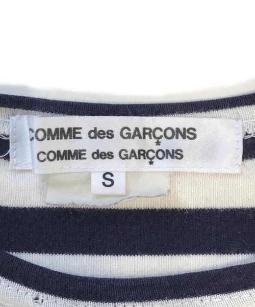 COMME des GARCONS COMME des GARCONS（コムデギャルソン コムデギャルソン）COMME des GARCONS COMME des GARCONS (コムデギャルソン コムデギャルソン) フロント切替ボーダーカットソー ネイビー サイズ:Sの古着・服飾アイテム