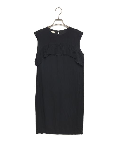 DRIES VAN NOTEN（ドリスヴァンノッテン）DRIES VAN NOTEN (ドリスヴァンノッテン) ノースリーブブラウスワンピース ネイビー サイズ:36の古着・服飾アイテム