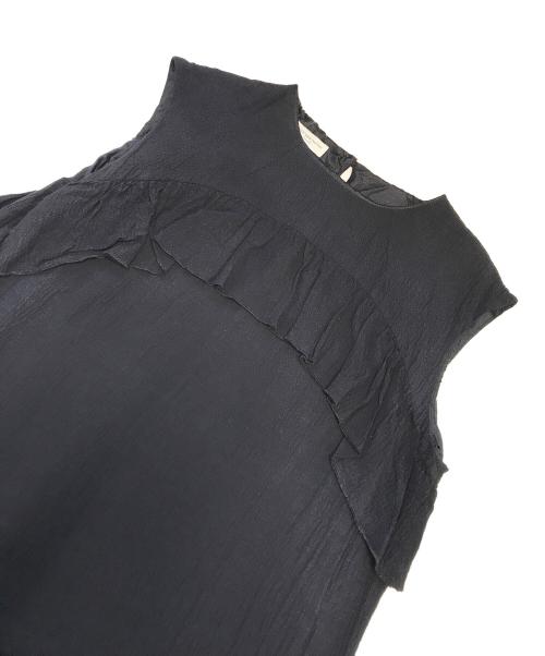 DRIES VAN NOTEN（ドリスヴァンノッテン）DRIES VAN NOTEN (ドリスヴァンノッテン) ノースリーブブラウスワンピース ネイビー サイズ:36の古着・服飾アイテム