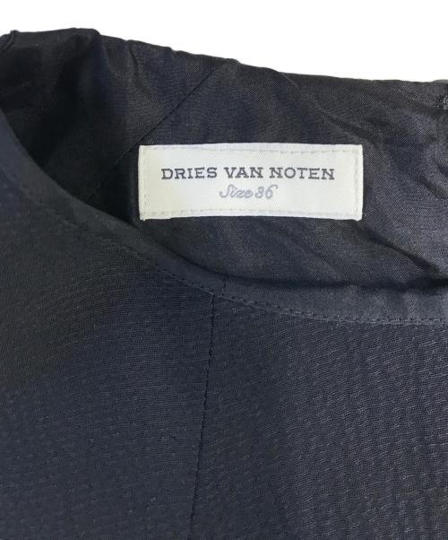 DRIES VAN NOTEN（ドリスヴァンノッテン）DRIES VAN NOTEN (ドリスヴァンノッテン) ノースリーブブラウスワンピース ネイビー サイズ:36の古着・服飾アイテム