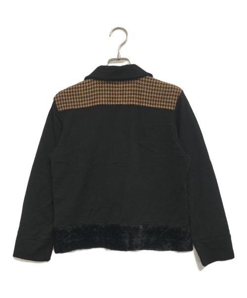 tricot COMME des GARCONS（トリココムデギャルソン）tricot COMME des GARCONS (トリココムデギャルソン) 異素材切替丸襟シャツ ブラック サイズ:表記なしの古着・服飾アイテム