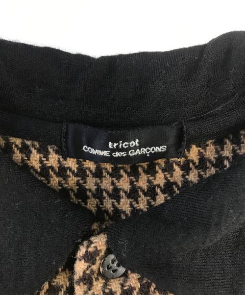 tricot COMME des GARCONS（トリココムデギャルソン）tricot COMME des GARCONS (トリココムデギャルソン) 異素材切替丸襟シャツ ブラック サイズ:表記なしの古着・服飾アイテム