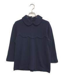 tricot COMME des GARCONS（トリココムデギャルソン）の古着「丸襟ウールニット」｜ネイビー