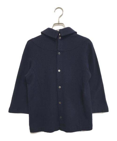 tricot COMME des GARCONS（トリココムデギャルソン）tricot COMME des GARCONS (トリココムデギャルソン) 丸襟ウールニット ネイビー サイズ:Mの古着・服飾アイテム