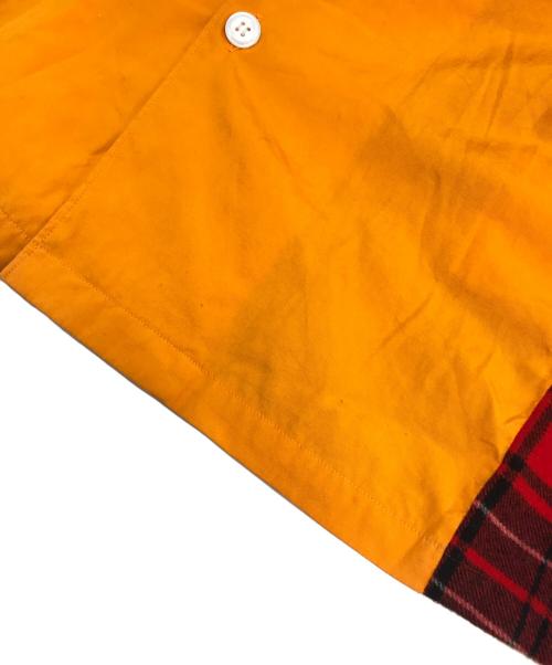 COMME des GARCONS（コムデギャルソン）COMME des GARCONS (コムデギャルソン) リバーシブルドッキングシャツ オレンジ×レッド サイズ:表記なしの古着・服飾アイテム