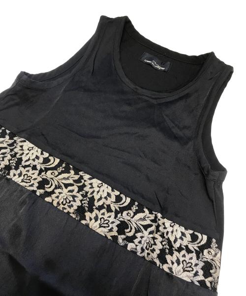 tricot COMME des GARCONS（トリココムデギャルソン）tricot COMME des GARCONS (トリココムデギャルソン) 切替ノースリーブワンピース ブラック サイズ:表記なしの古着・服飾アイテム