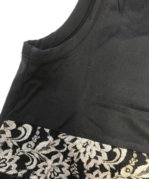 tricot COMME des GARCONS（トリココムデギャルソン）tricot COMME des GARCONS (トリココムデギャルソン) 切替ノースリーブワンピース ブラック サイズ:表記なしの古着・服飾アイテム