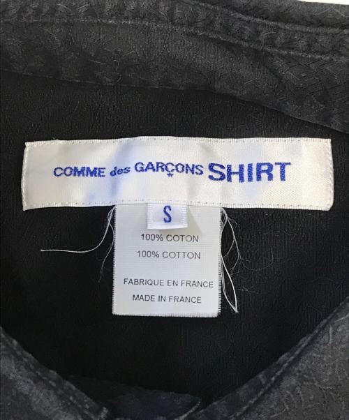 COMME des GARCONS SHIRT（コムデギャルソンシャツ）COMME des GARCONS SHIRT (コムデギャルソンシャツ) 異素材切替シャツ ブルー×ブラック サイズ:Sの古着・服飾アイテム