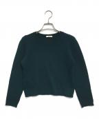 PRADAプラダ）の古着「エルボーパッチカシミヤニット」｜グリーン